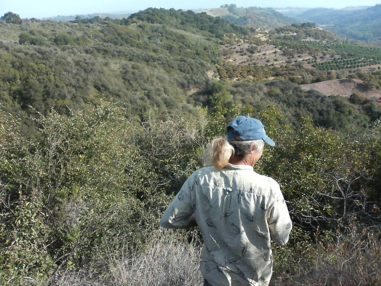 Don surveys the edge ecology  between farm and wilderness.