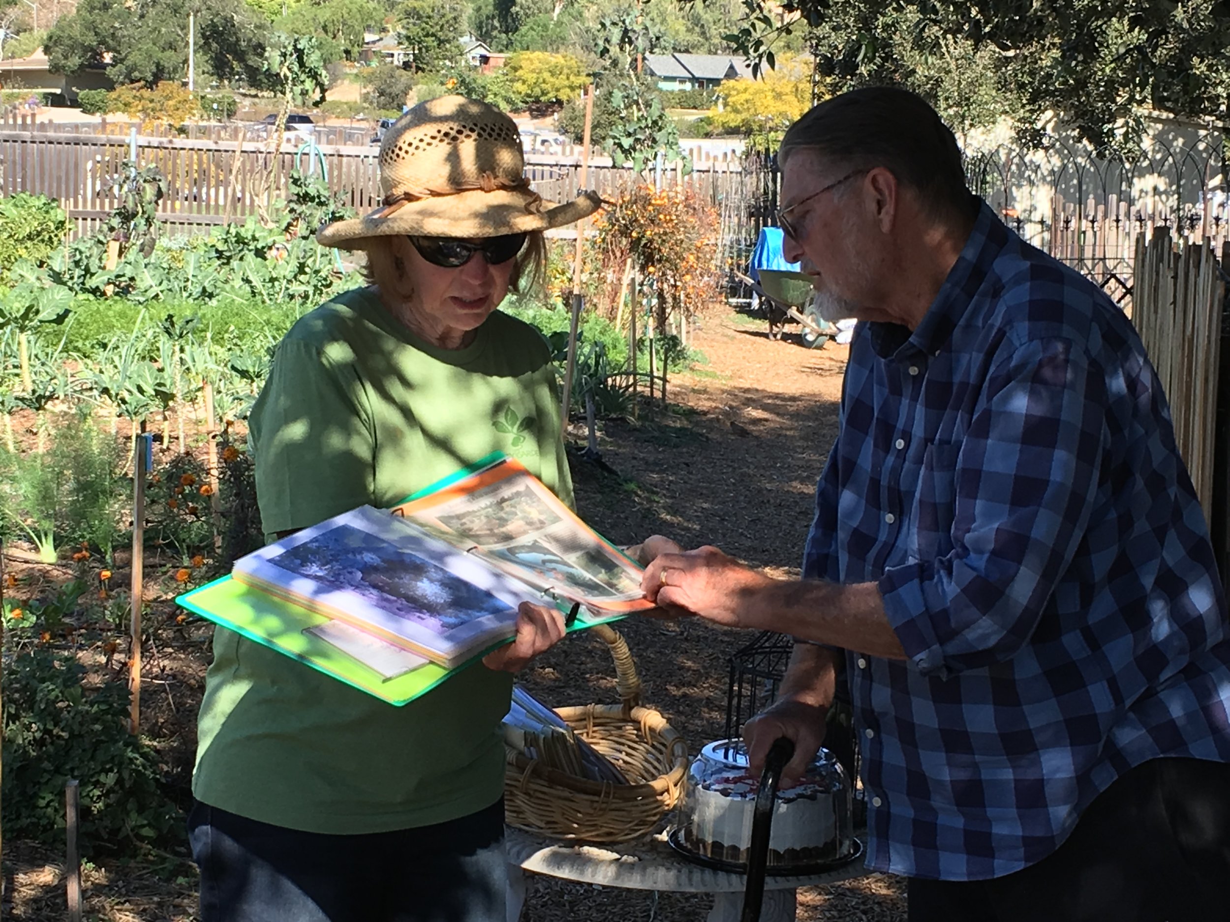 Judy Sims, founder of Trinity Gardens and Jerry.