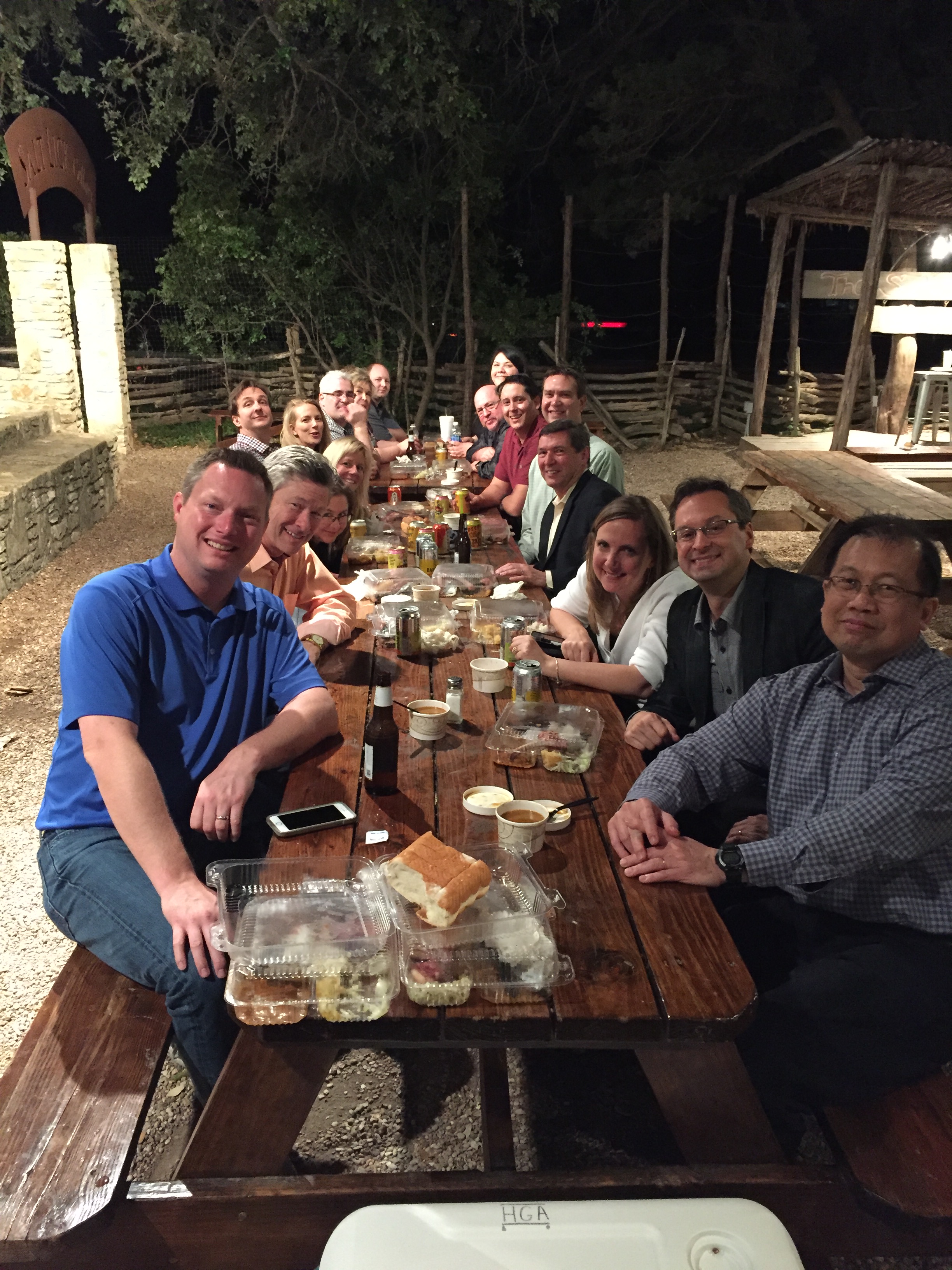  Networking over bbq at the Salt Lick 