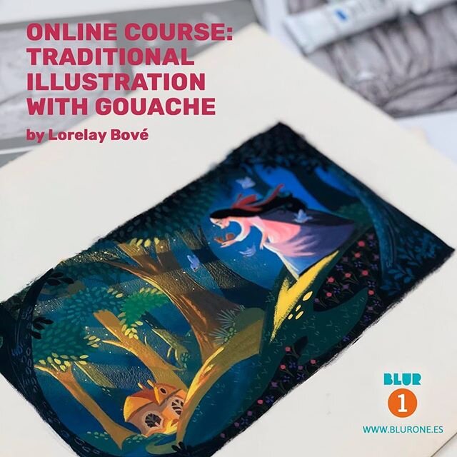 ✨ONLINE COURSE DEMO✨ join me for an Illustration painting with gouache demo! 👍. ◾ONLINE COURSE ✔️25,90&euro;
◾🇬🇧 TRADITIONAL ILLUSTRATION
◾🇪🇦 ILUSTRACI&Oacute;N TRADICIONAL with GOAUCHE by @lorelay_bove on @blurone_spain. 🇬🇧🇪🇦English with sp