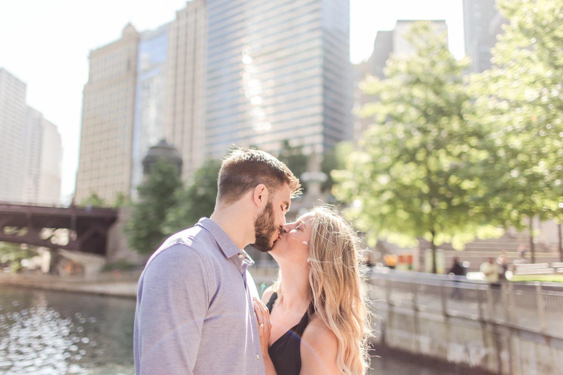 Chicago Riverwalk Engagement Session
