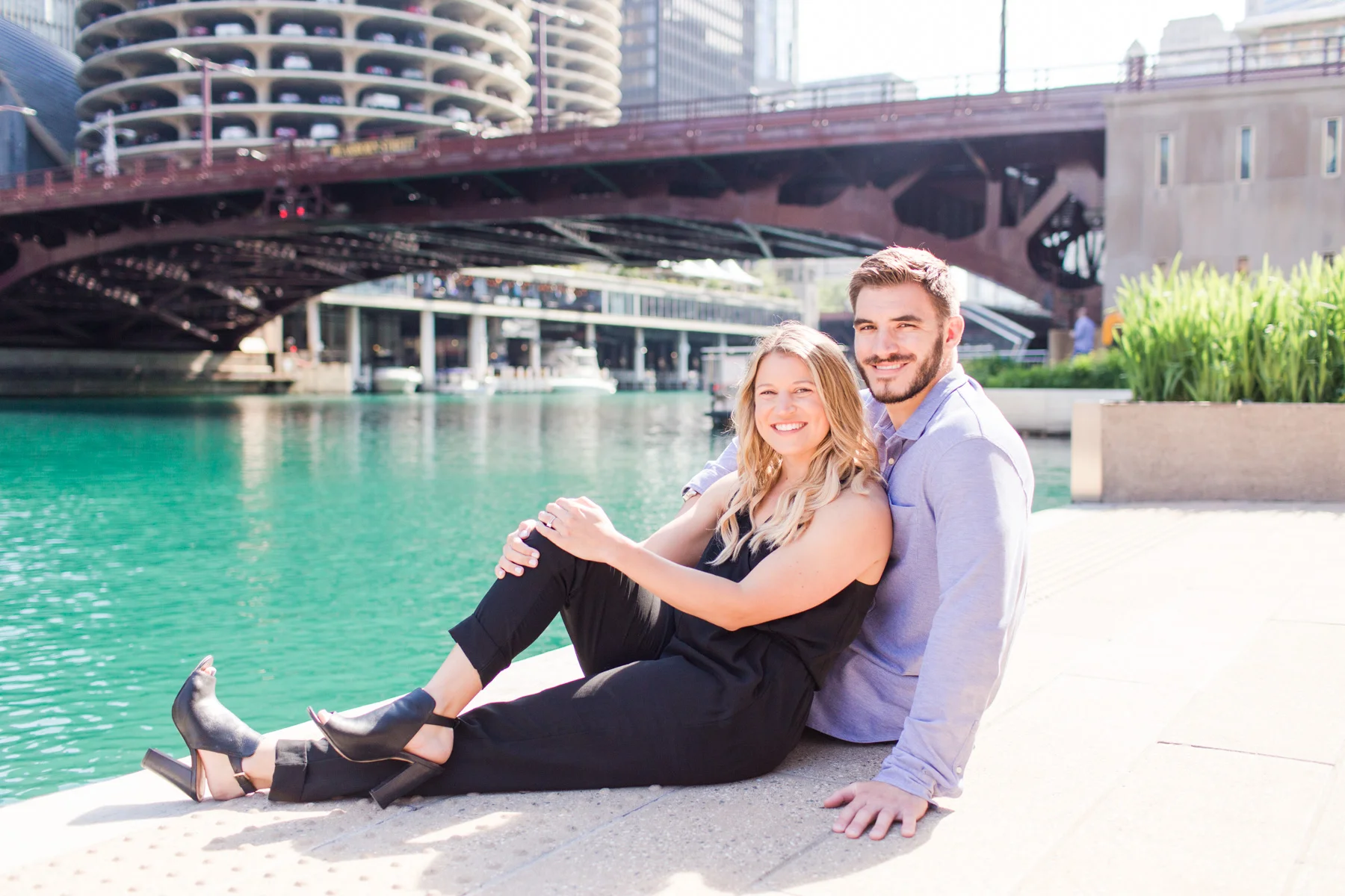Chicago Riverwalk Engagement Session