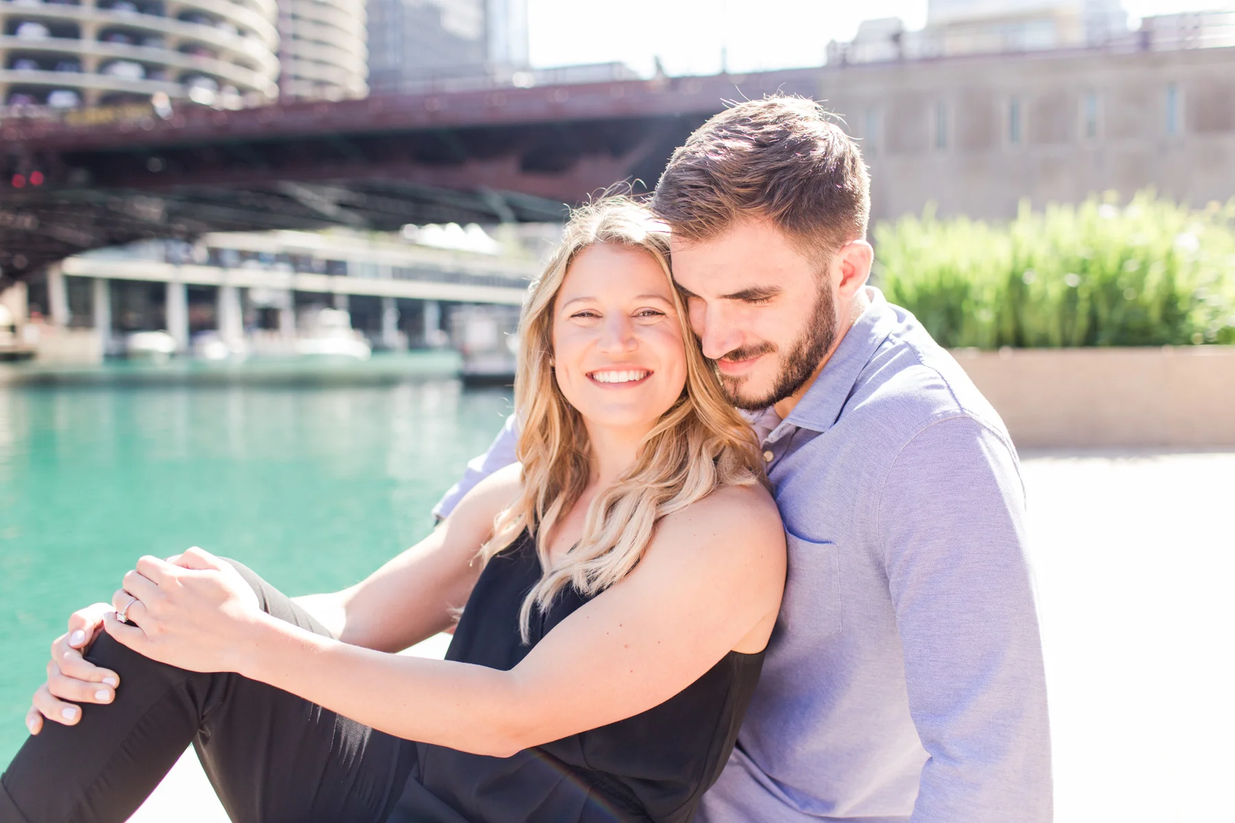 Chicago Riverwalk Engagement Session