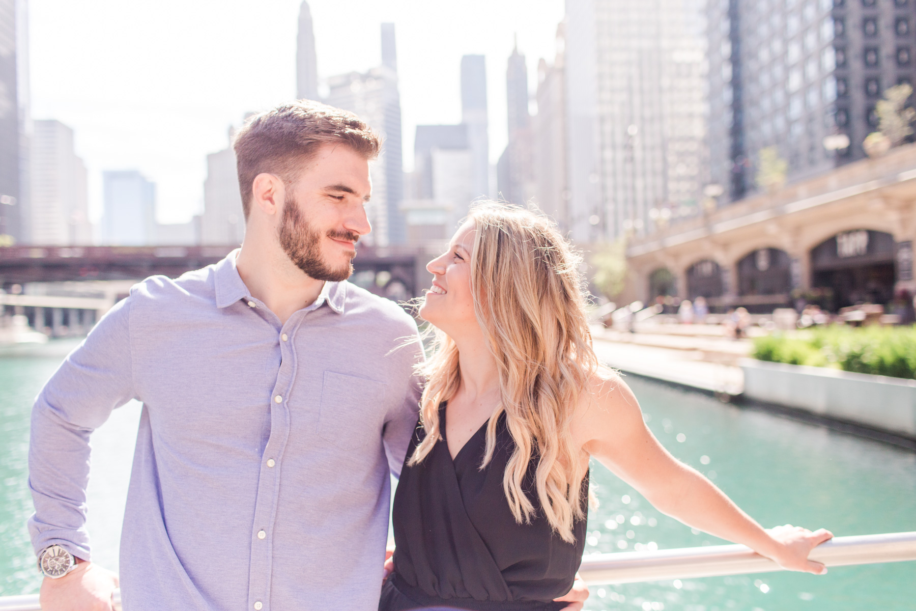 Chicago Riverwalk Engagement Session
