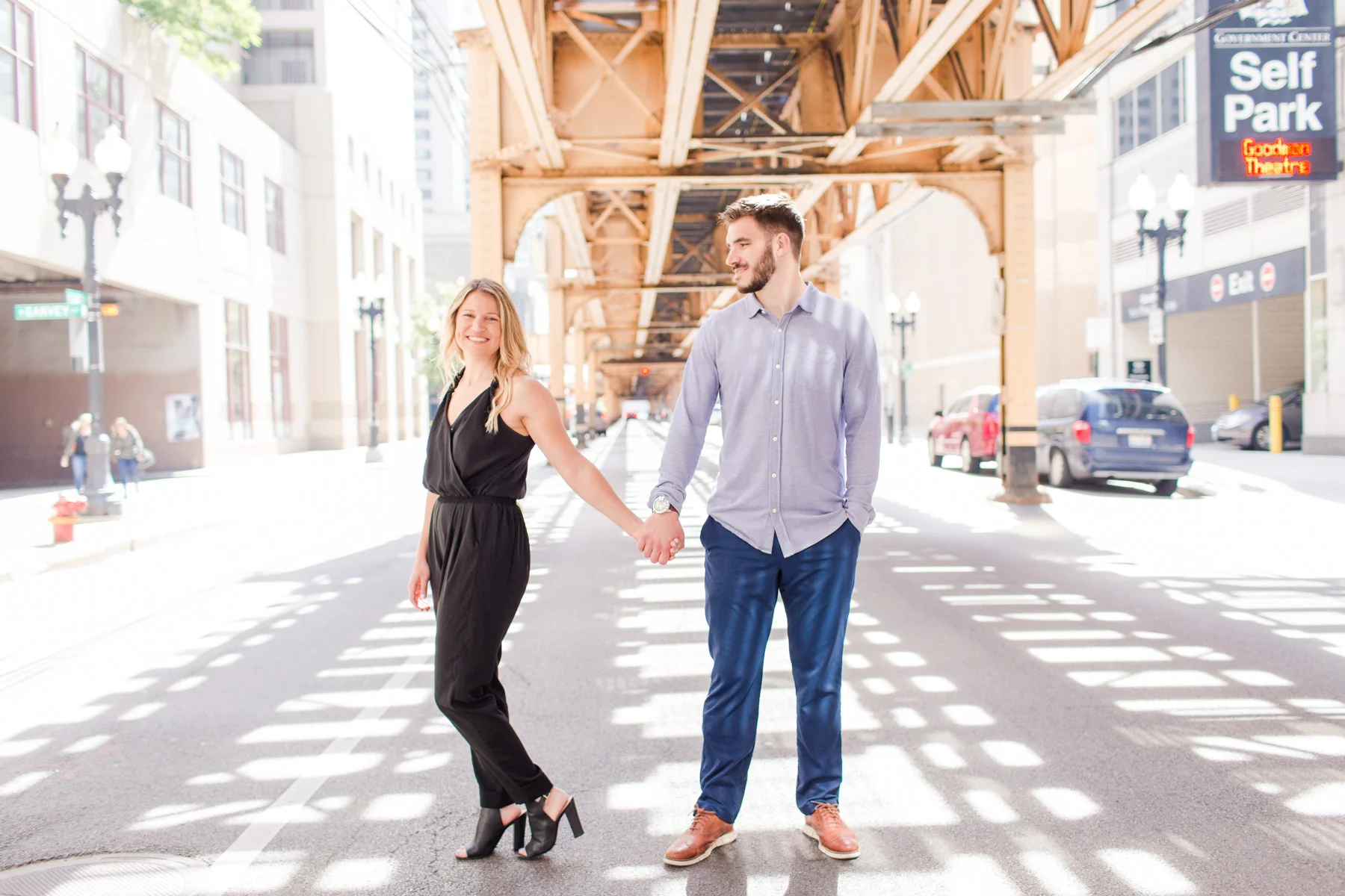 Chicago El Tracks Engagement Session