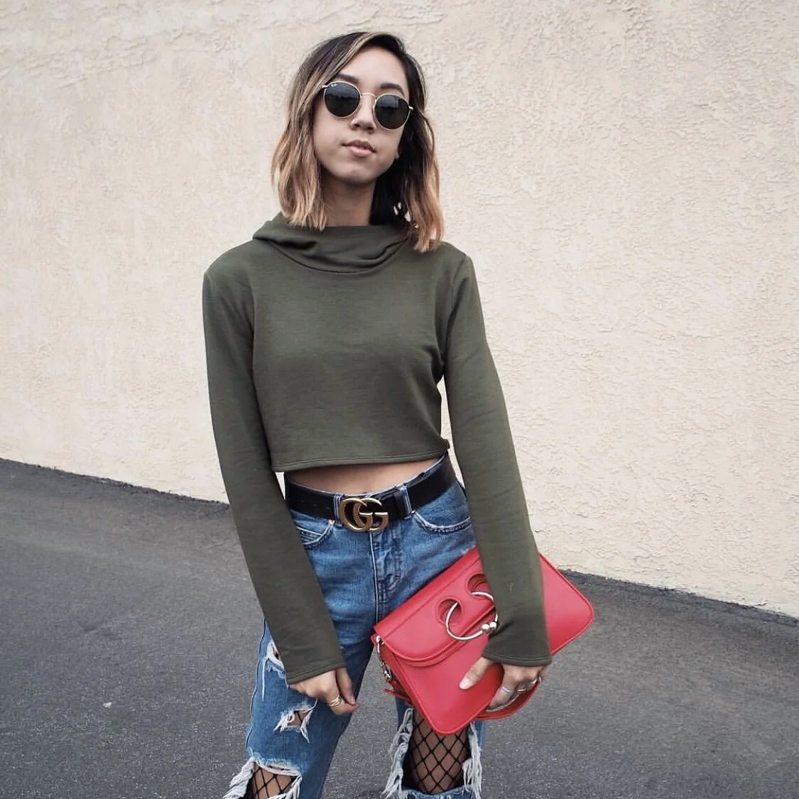 Stephanie Heyden of Unconscious Style wearing the Crop Hoodie