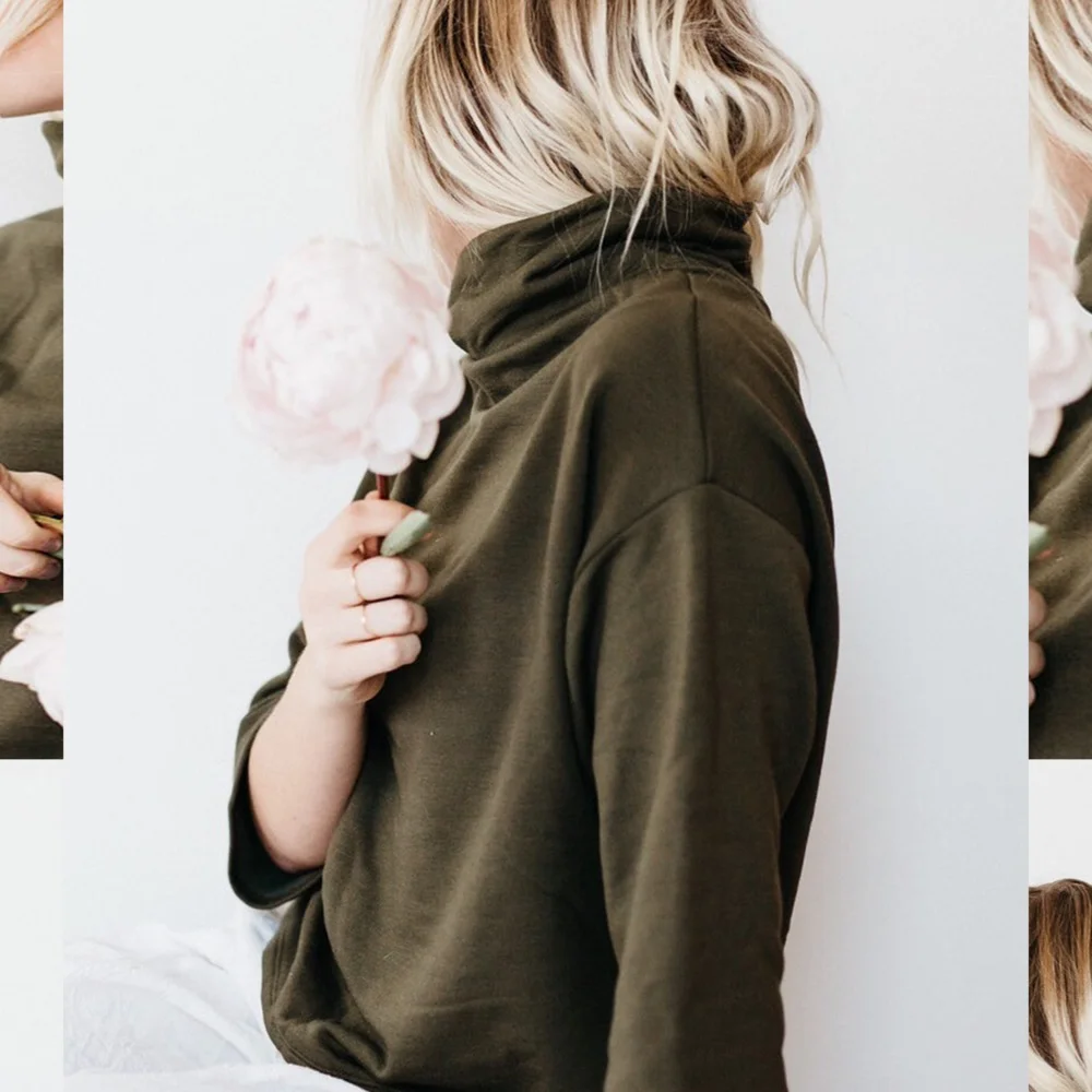Monica Friese of All Things Lovely wearing the Bucket Sweater