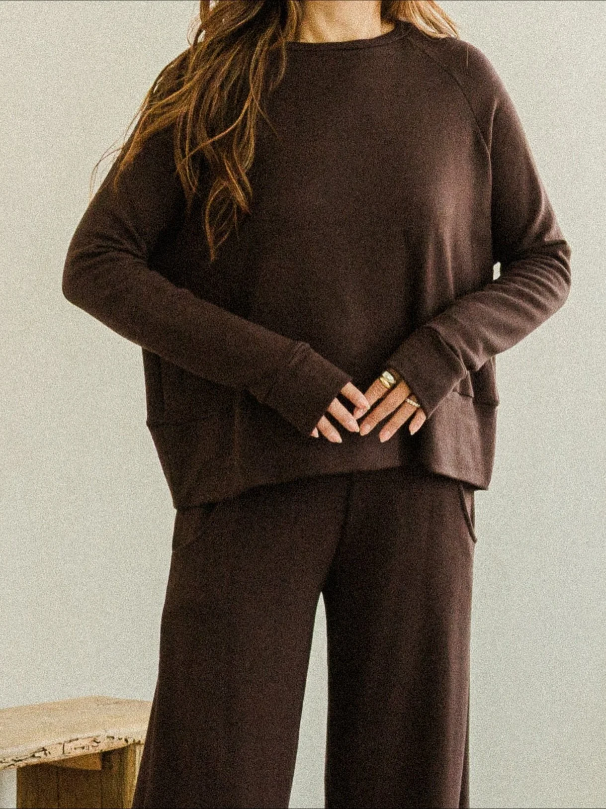 The Peggy Boxy Sweater is a new style with raglan sleeves and a wide hemband. The body is boxy but the sleeves are fitted&mdash;a lot of the fall winter styles are oversized so this is perfect for those who are looking for something a little more fit