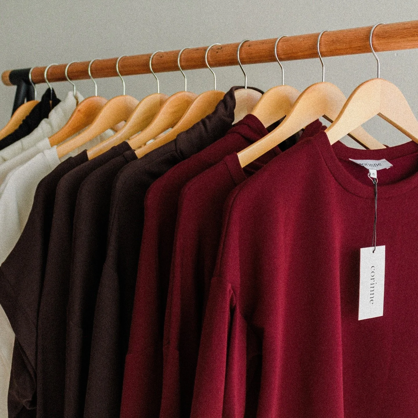 The new colors this season are Cranberry and Walnut&mdash;the colors are rich and cozy. We also are coming up to SF with the new collection IRL November 1 &amp; 2 @renegadecraft Hope to see you there. 🫶🏼 #corinnecollection #fw25 #aw25