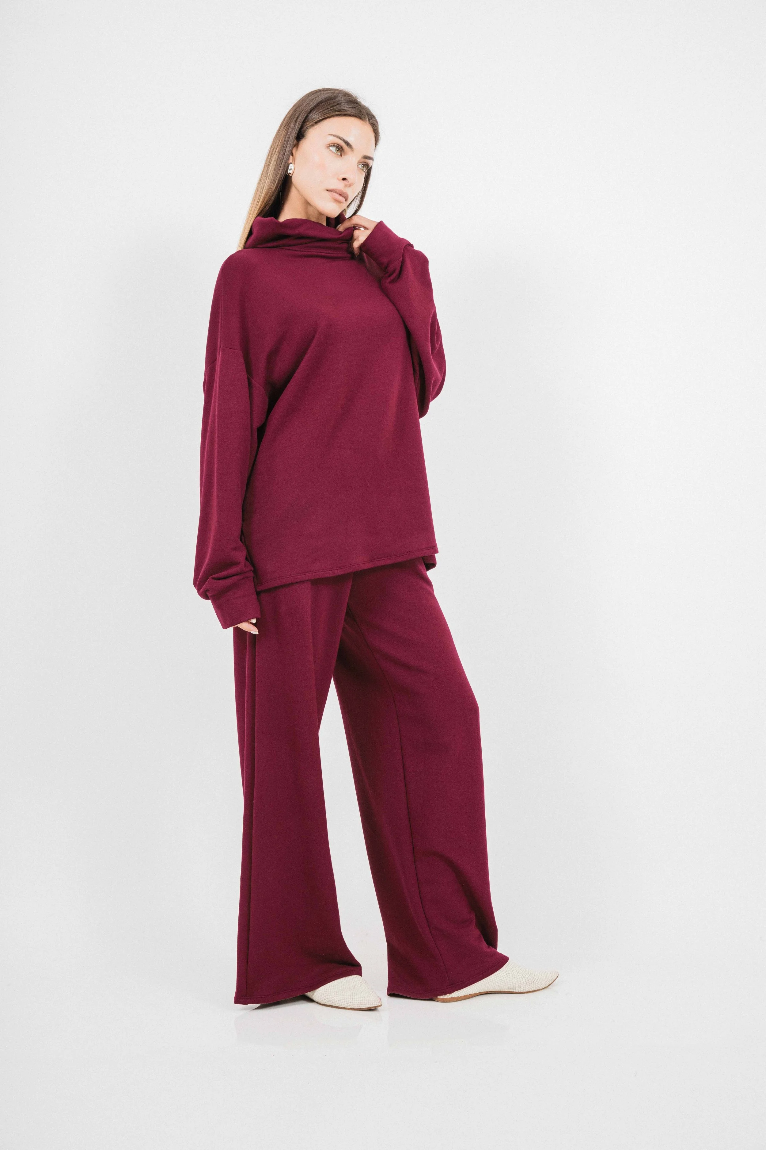 RicciHighNeckTunicCorinneCollectionCranberry3.jpg