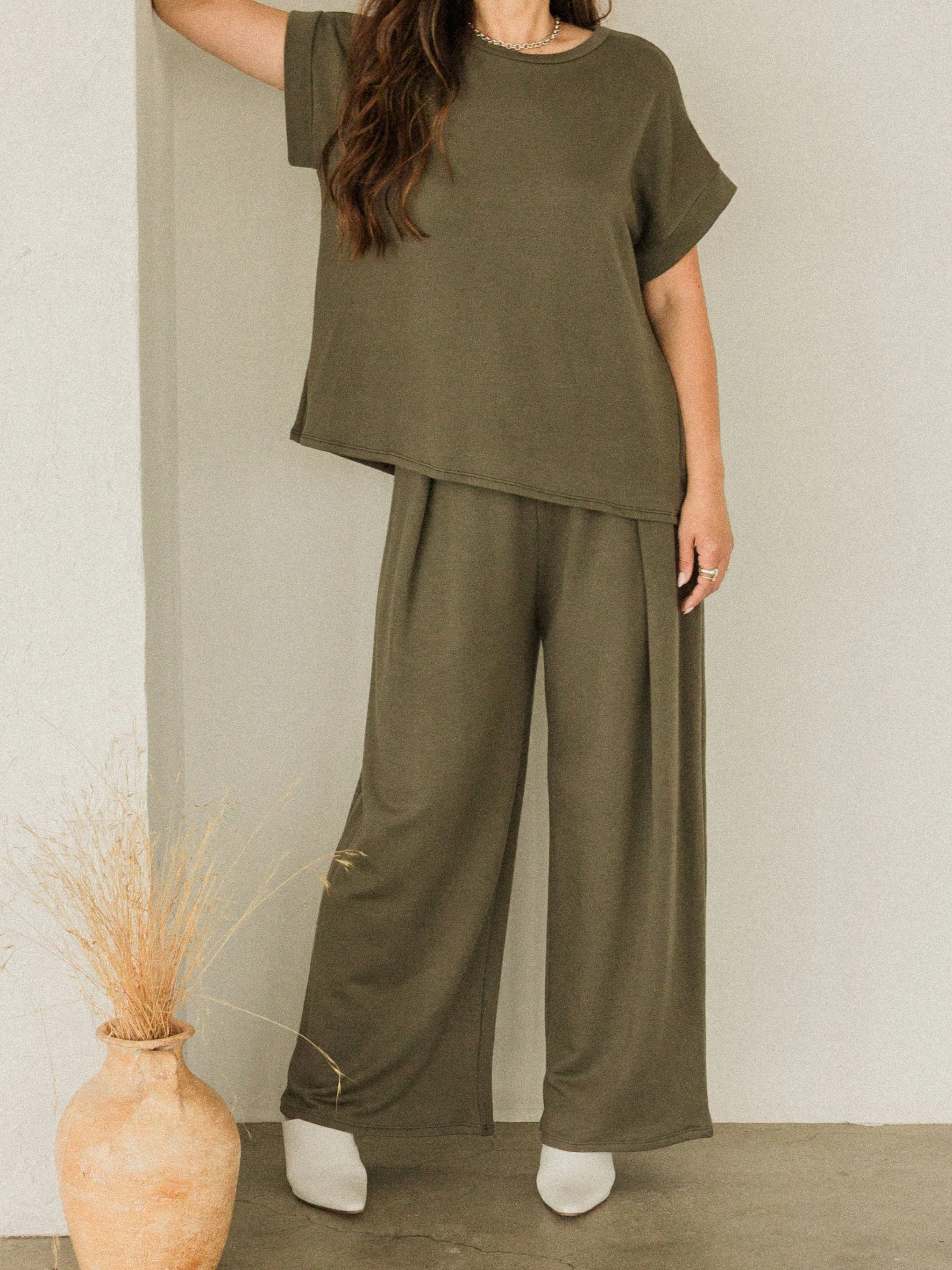 EllaBackPleatTopJojoPleatPantCorinneCollectionOlive1.jpg