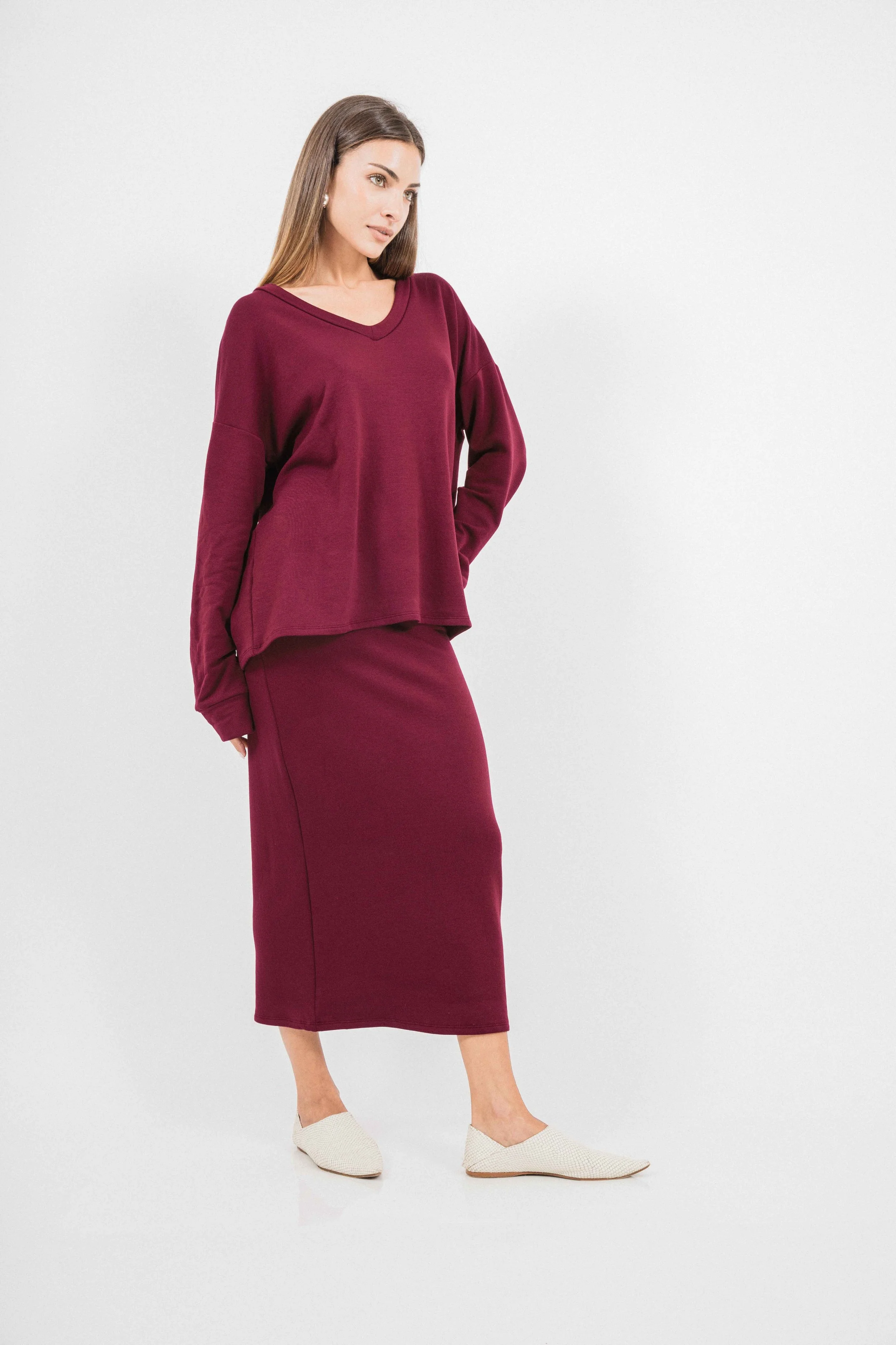 LunaVNeckTunicCorinneCollectionCranberry3.jpg