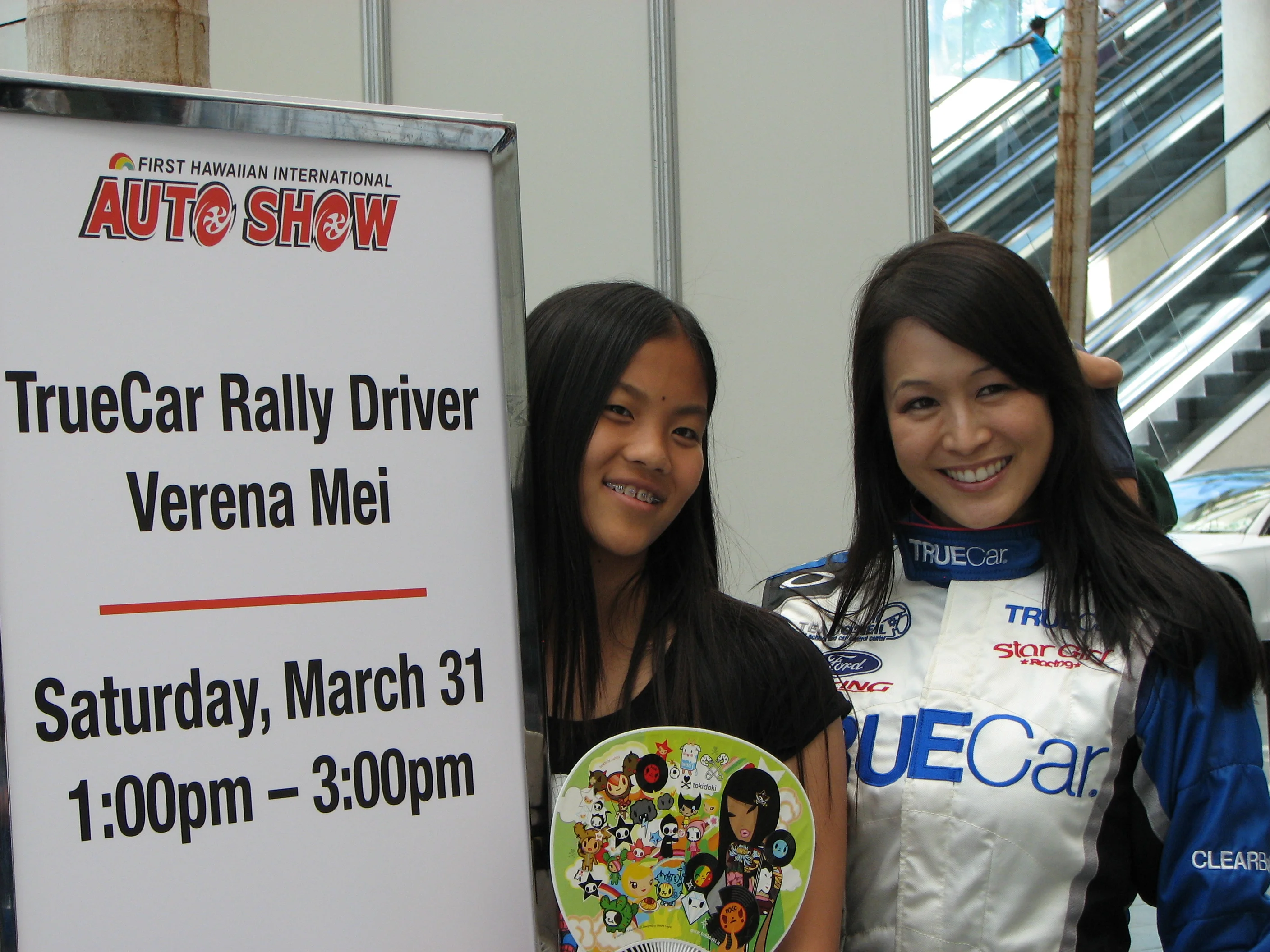 TrueCar Racing Rally America Driver, Verena Mei, At The First Hawaiian International Auto Show