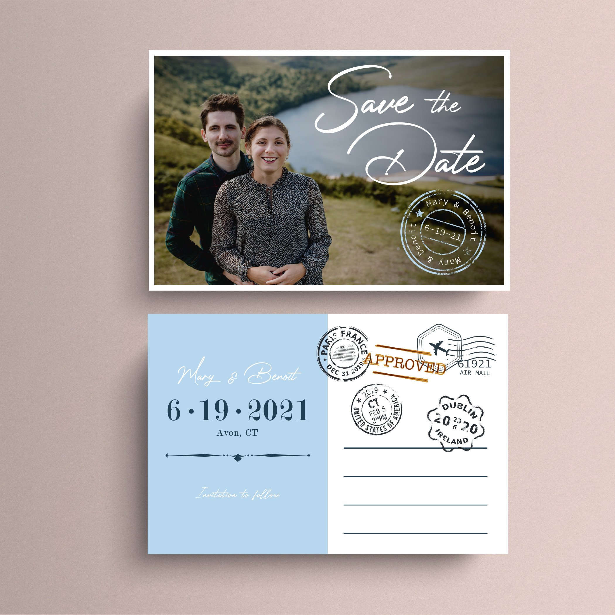 Travel theme - Save the date