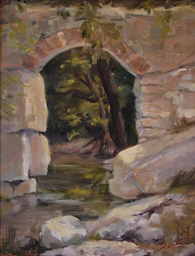 Debra Latham Creek Under 5th 14X11 Oil on Canvas $550.JPG