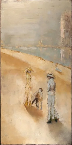 Linda Leslie Sunday at the Beach 48X24 Oil $4,400.jpg