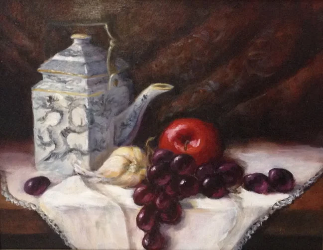 Debra Latham Asian Teapot 11X14 Oil on Canvas.jpg