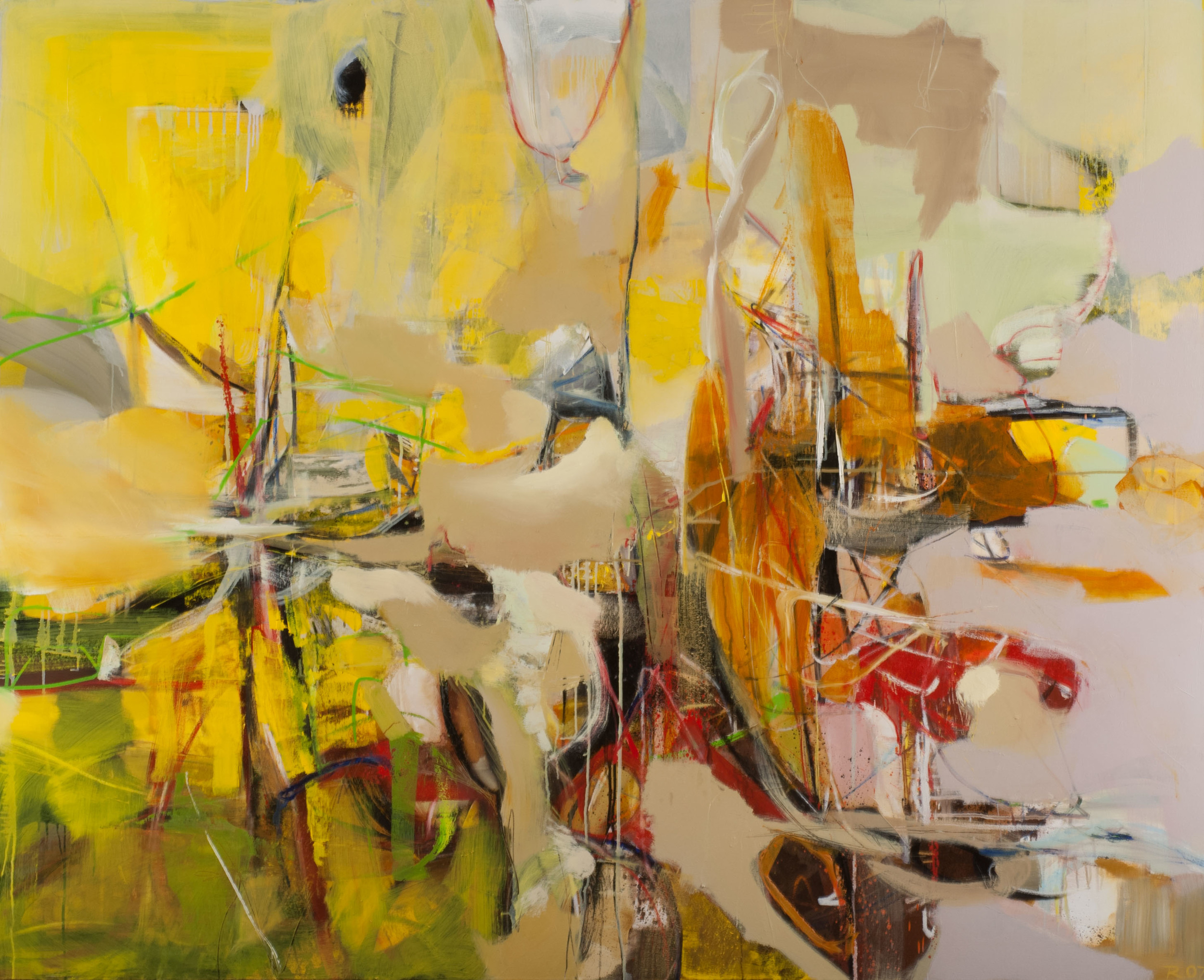 Between Two Worlds - 58" x 72" - oil on canvas - 2010