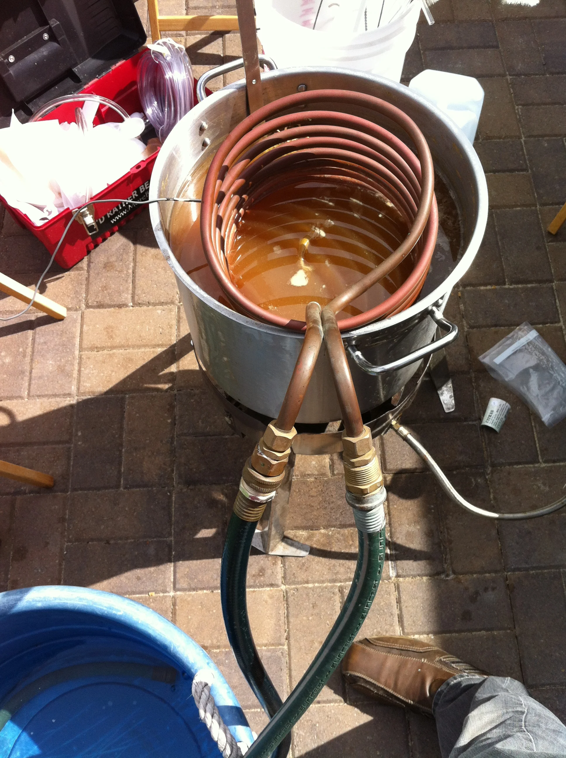 Mad scientist equipment. (wort chiller)