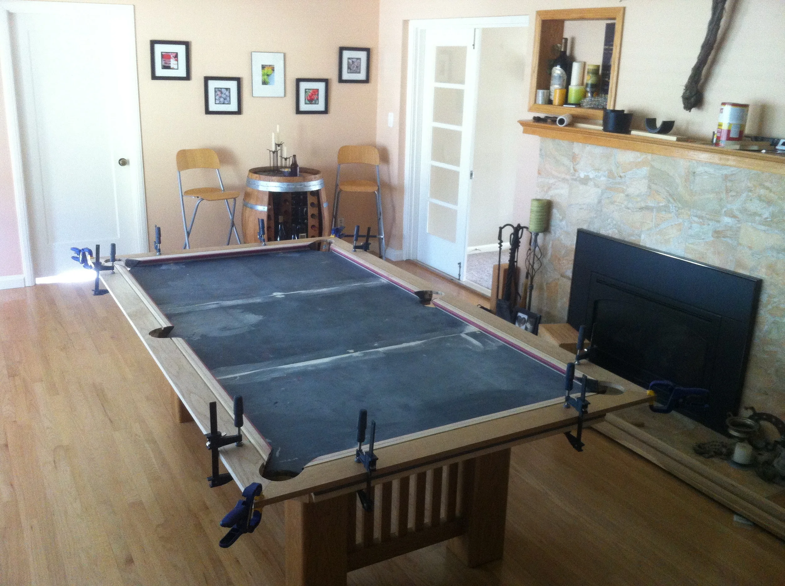 9-16-09 Rail Top Holes Cut.JPG