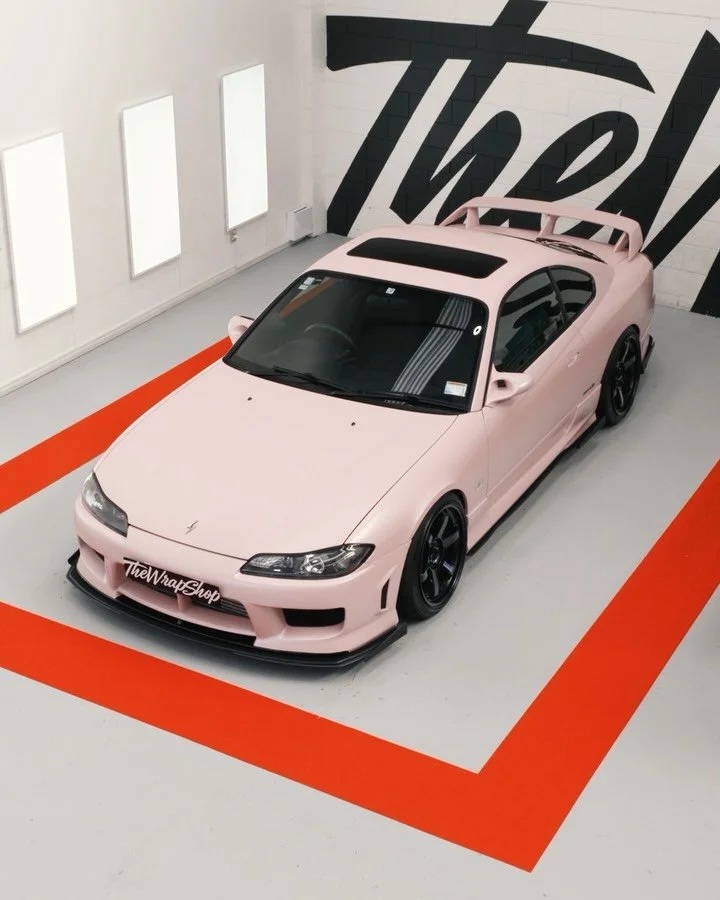 Nissan S15 Spec R exterior colour change in Arlon Satin Paradise Pink 💖

@arlongraphics_anz 

#thewrapshop #paintisdead #nissan #s15 #s15specr