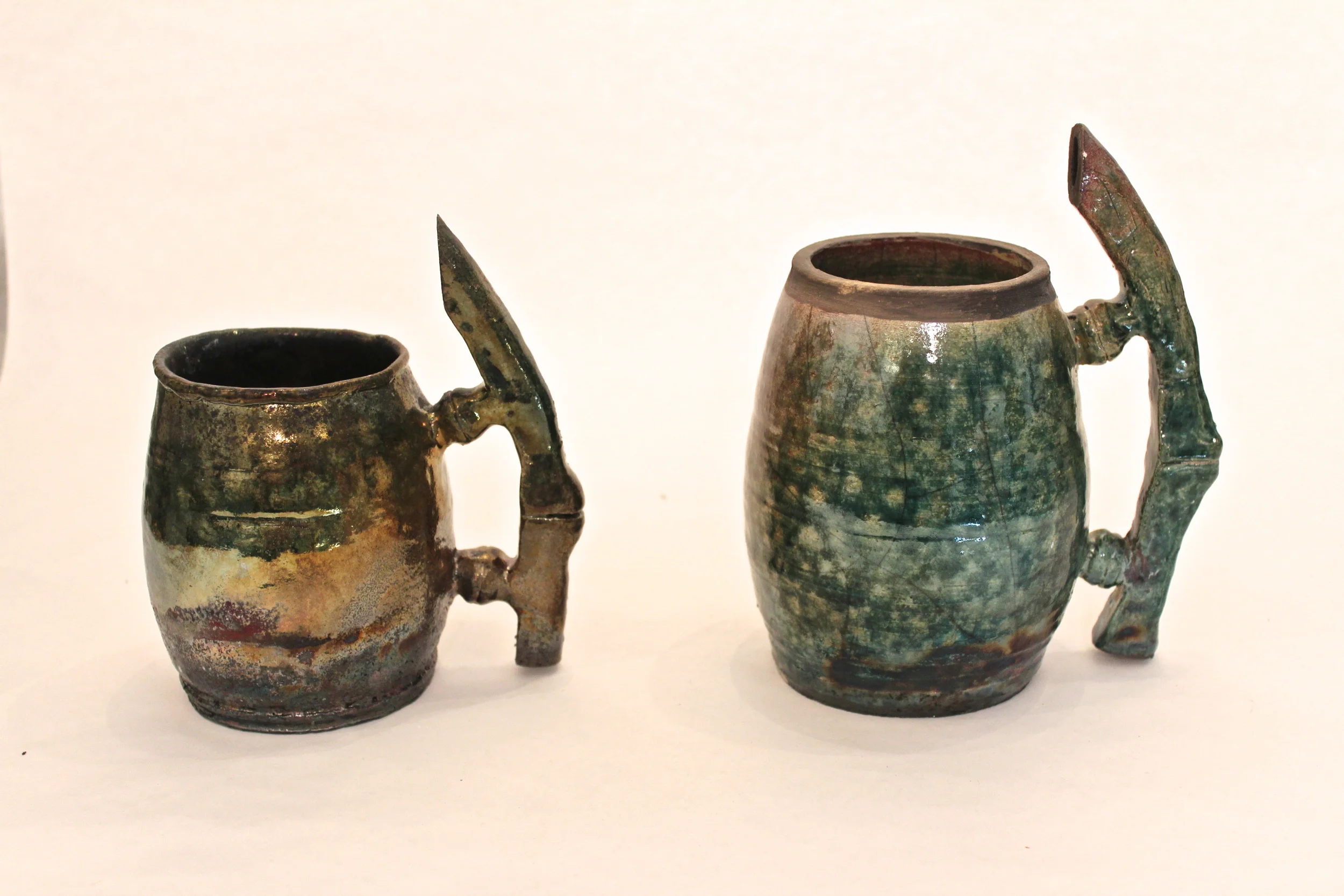 Raku Fired Mugs -sold