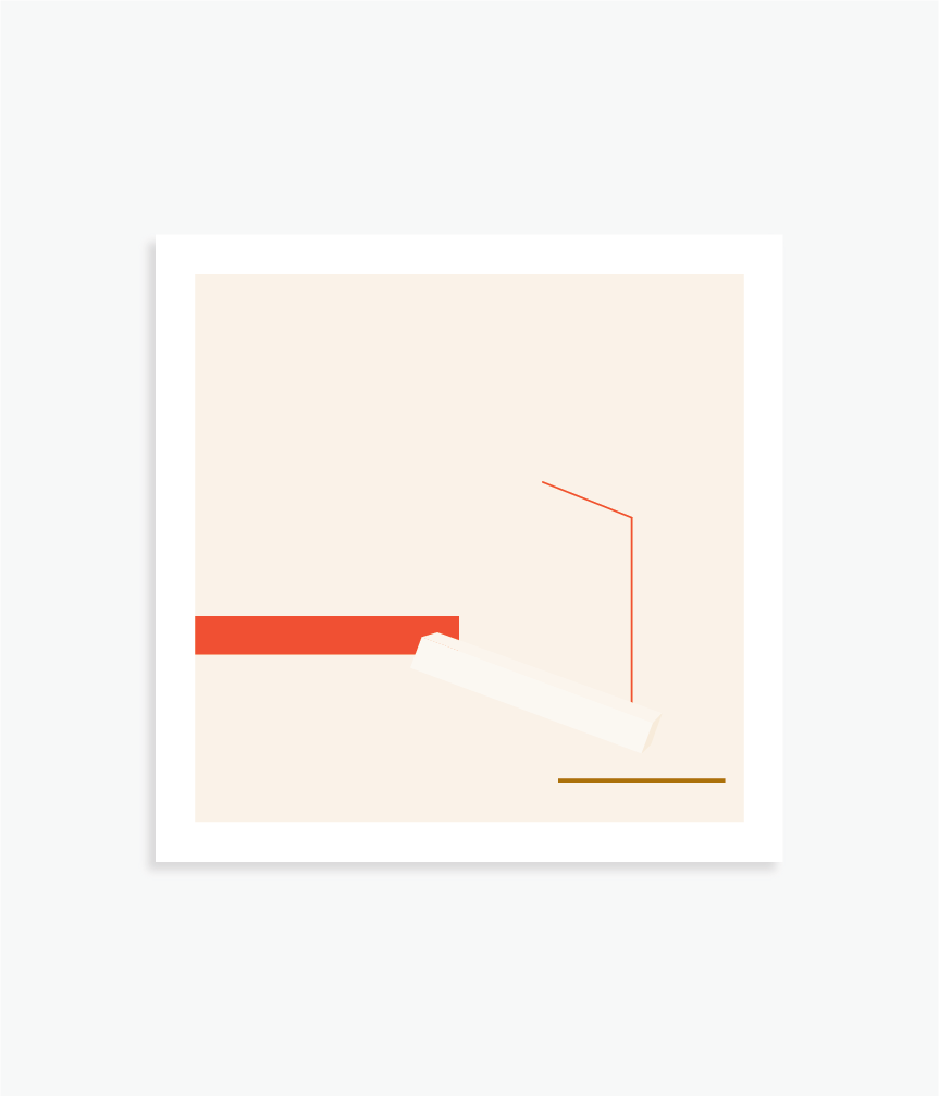 Fade In, Fade Out 8” x 8” vector illustration, 2018
