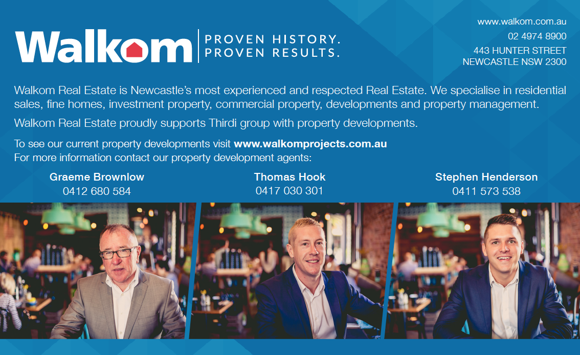 Half Page ad for Walkom Real Estate for ABNS Magazine