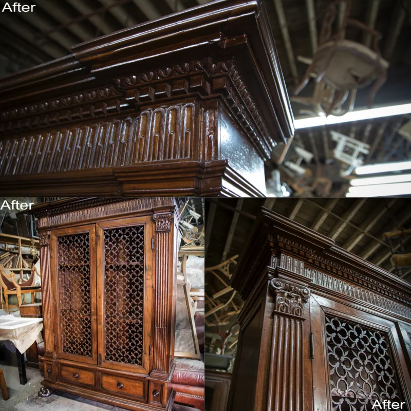 Antique Armoire (After) Custom Crown Molding , French Polish applied 