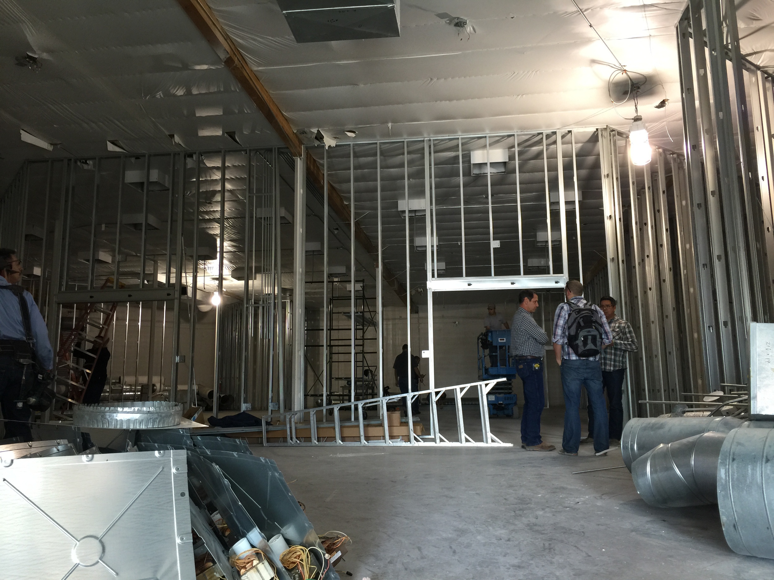 From the foyer, looking at the entrance to the main gathering space.