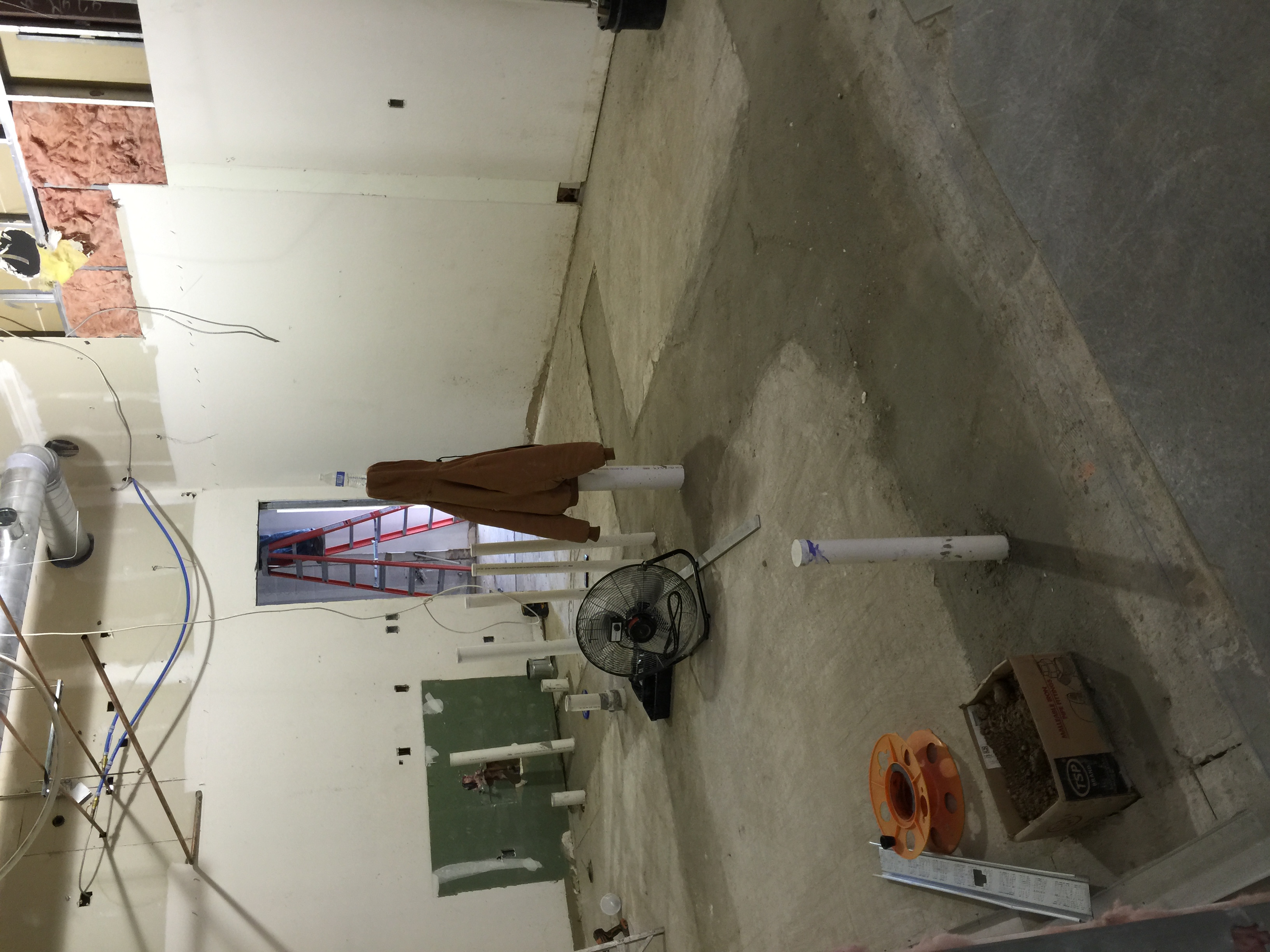 Plumbing is in and ready for inspection.