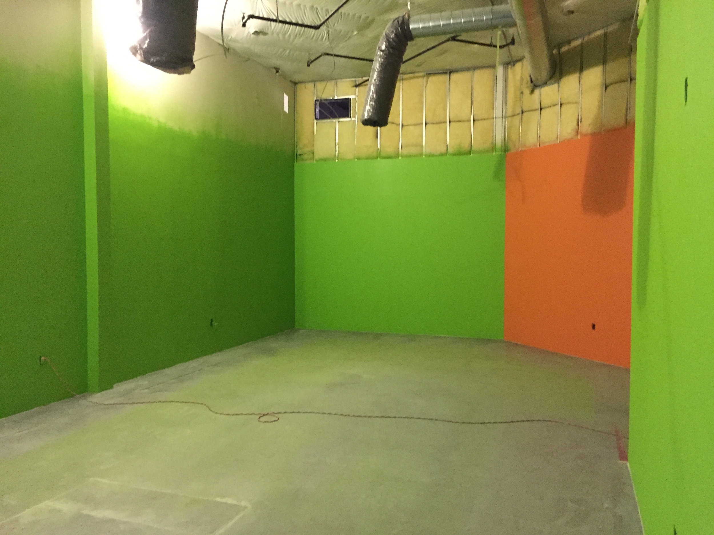 Kids' City worship area. Electric! Murals will go up this weekend!