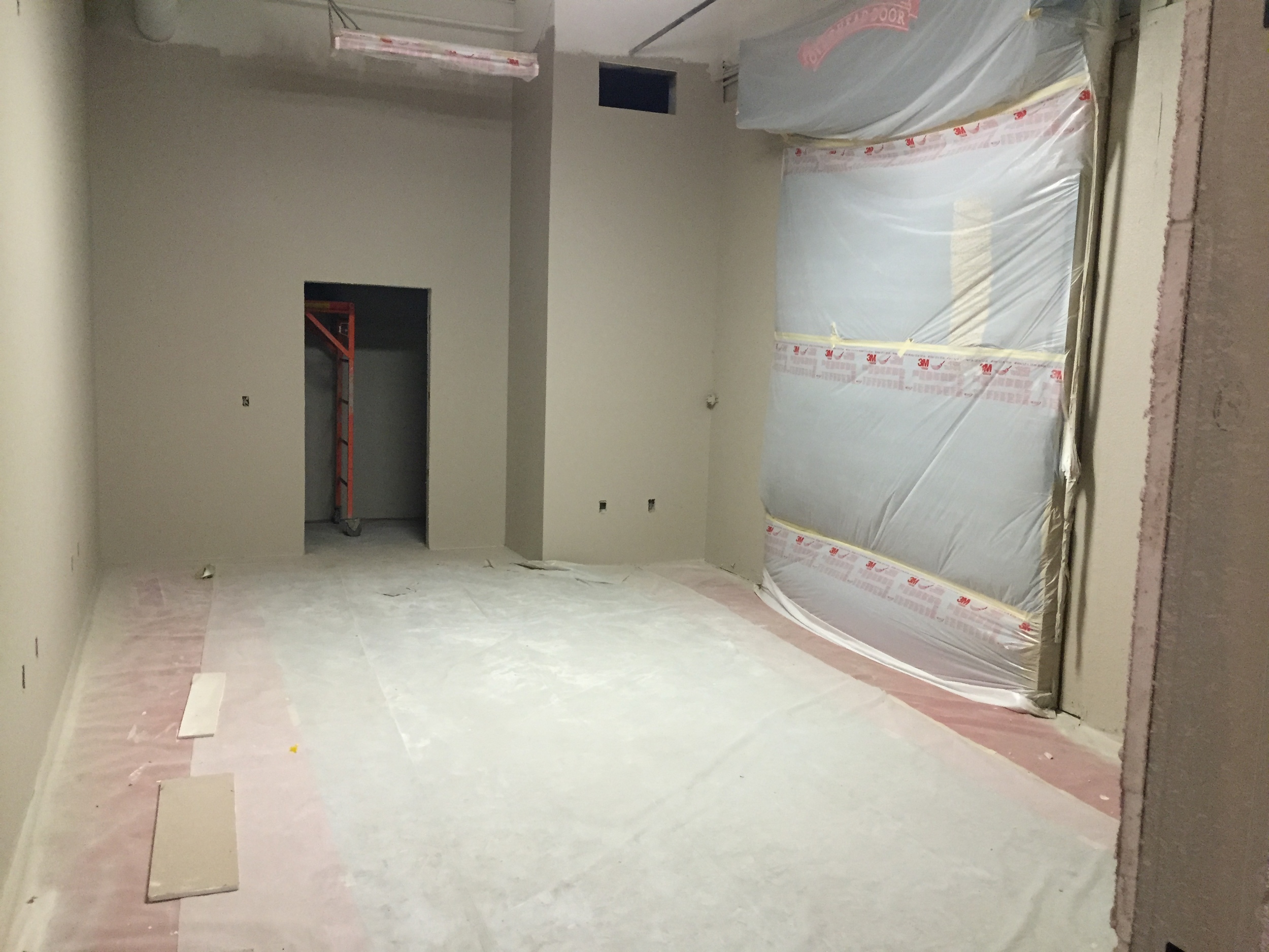 Office areas being painted.