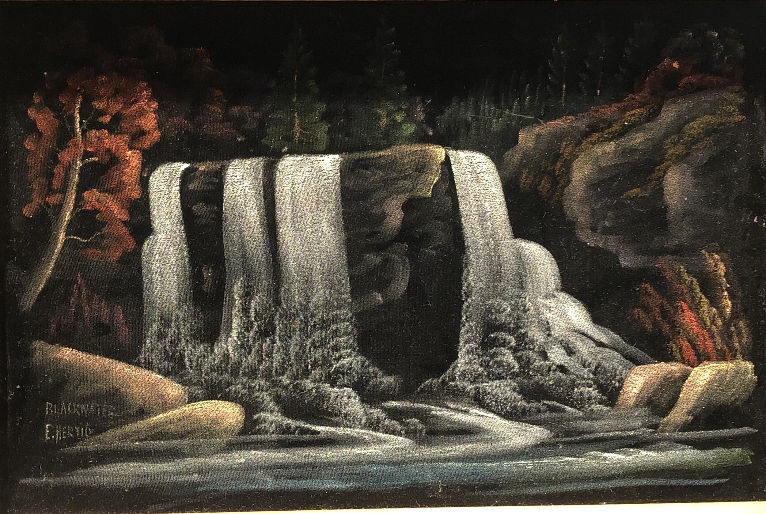"Blackwater Falls on Black Velvet" by Ernest Hertig