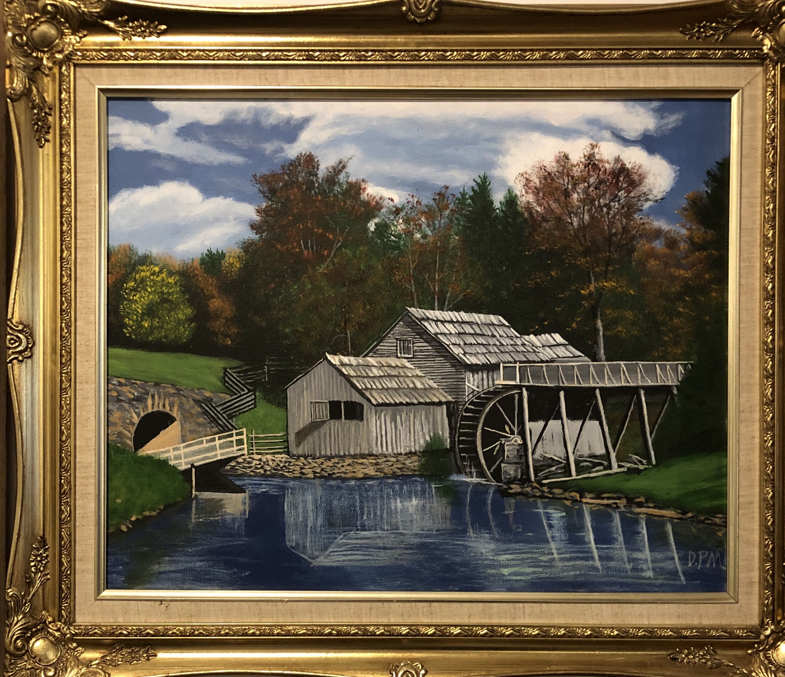 "Old Mill with Pond III" by Pauline Mullenax