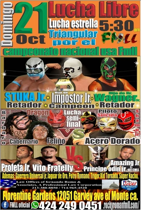No te pierdas Nuestro próximo evento de llama sensacional Para hacer tu reservación (luchadores Sujetos Cambio de Des)