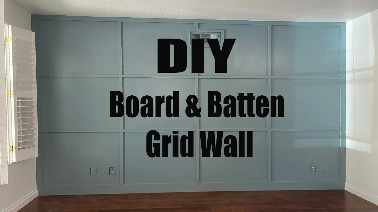 DIY Boart &amp; Batten Grid Wall