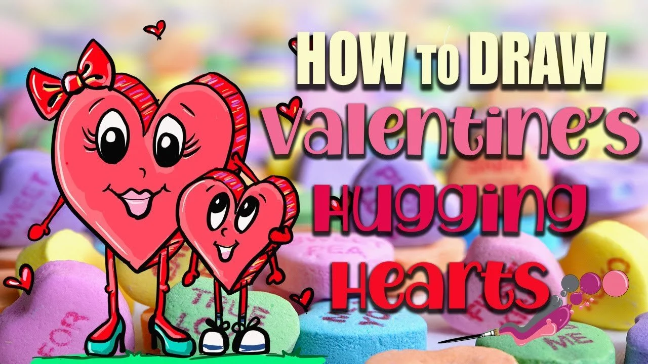 How to Draw Valentine's Hugging Heart