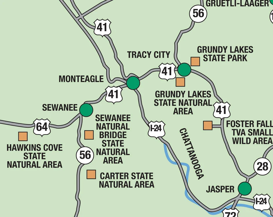  Scenic Excursion Area Map Overview