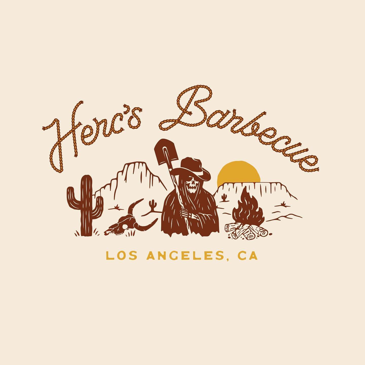 been a minute since I made a post. but I've been working on a few fun things lately, like this design for @hercsbarbecue. loved the visual direction for this illustration and it was also my first time making a custom rope type treatment. can't wait f