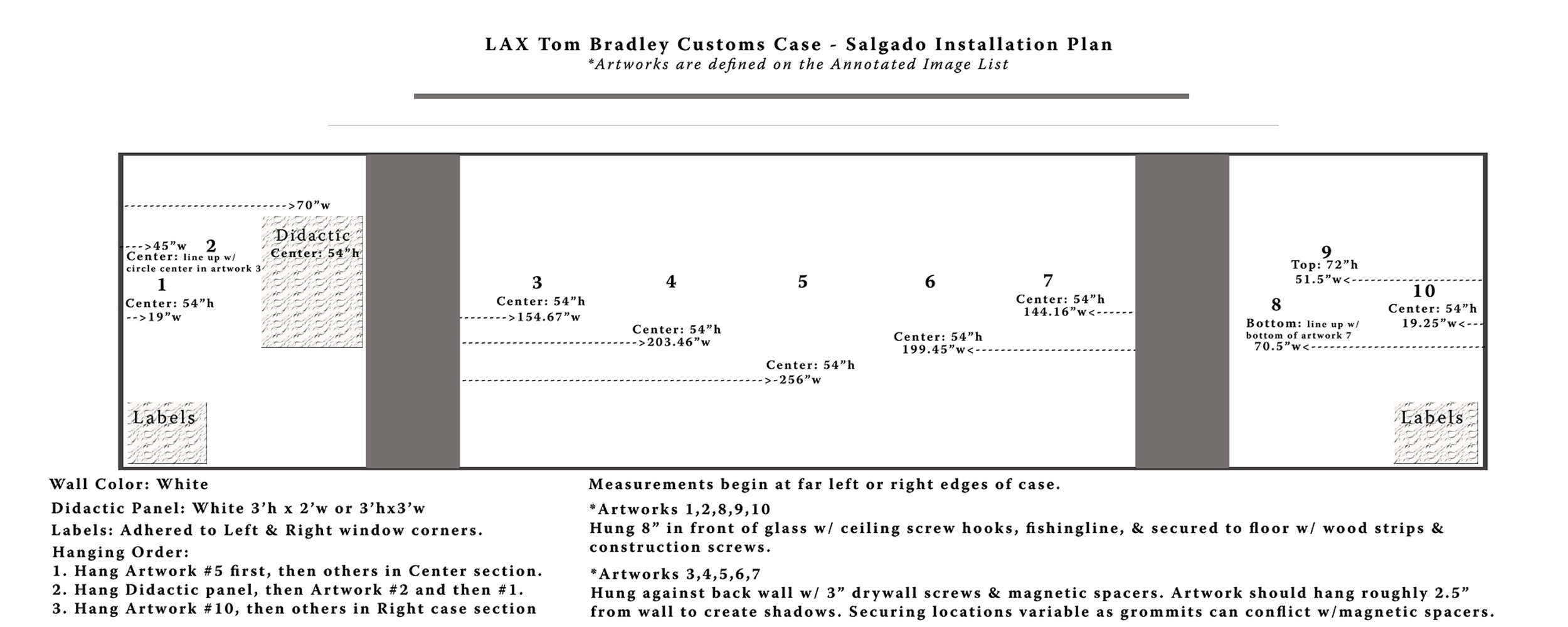 Detailed floor plan and installation instructions w/ measurements