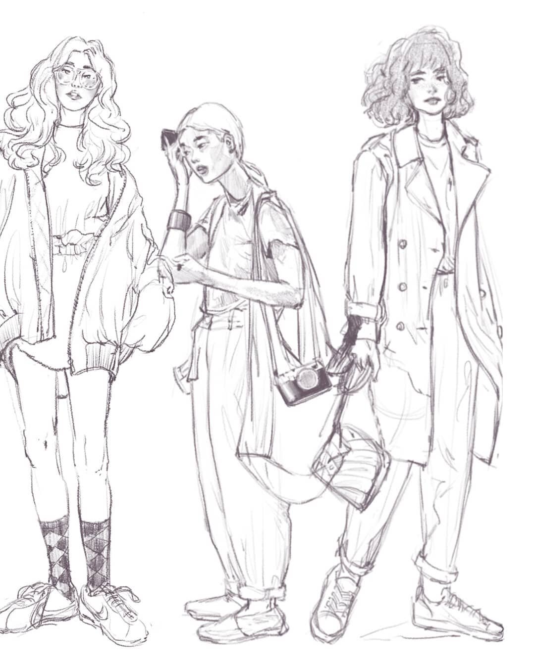 International Women's Day 2021 &bull; Pinterest street fashion studies &bull; Sketches in Procreate 

Which outfit do you want to wear?