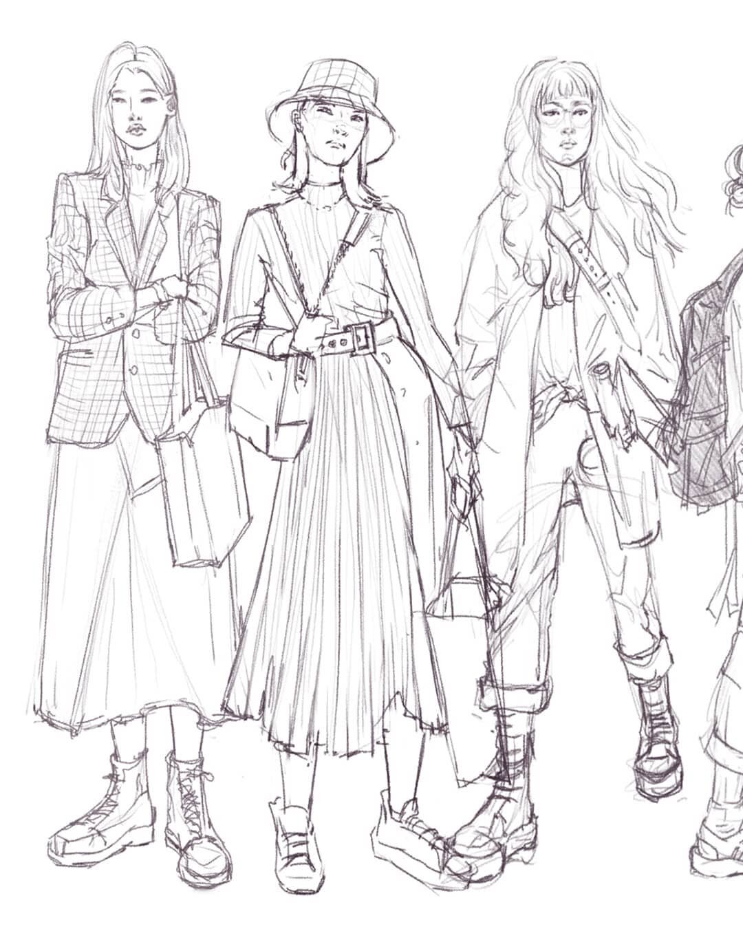 International Women's Day &bull; Pinterest studies &bull; Fashion illustration Sketches

Notice their expressions? No need to smile if you don't feel like it ladies. *smirk*