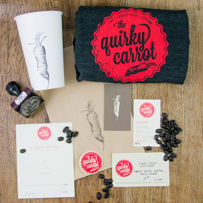 Full visual identity, branding / The Quirky Carrot