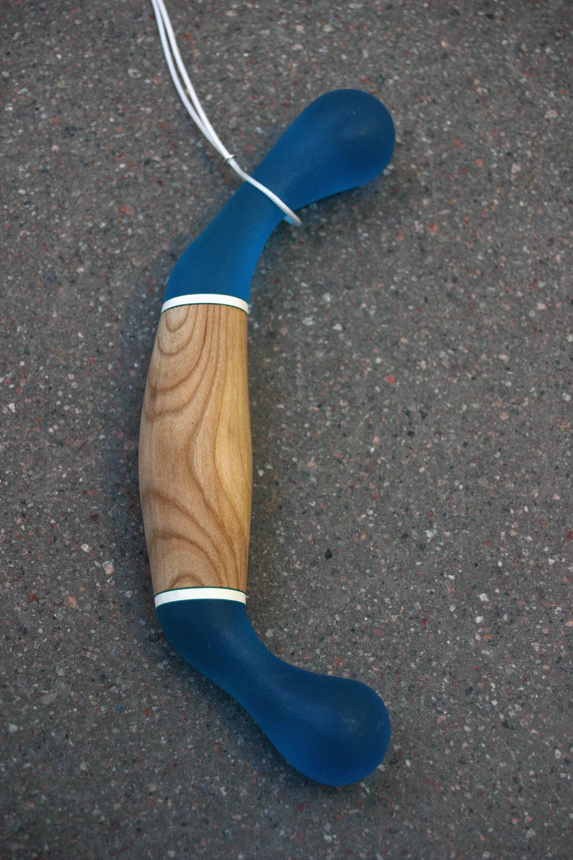 blue (Bratislava, Slovakia), necklace, wood, plastic, textile, silver, 2012