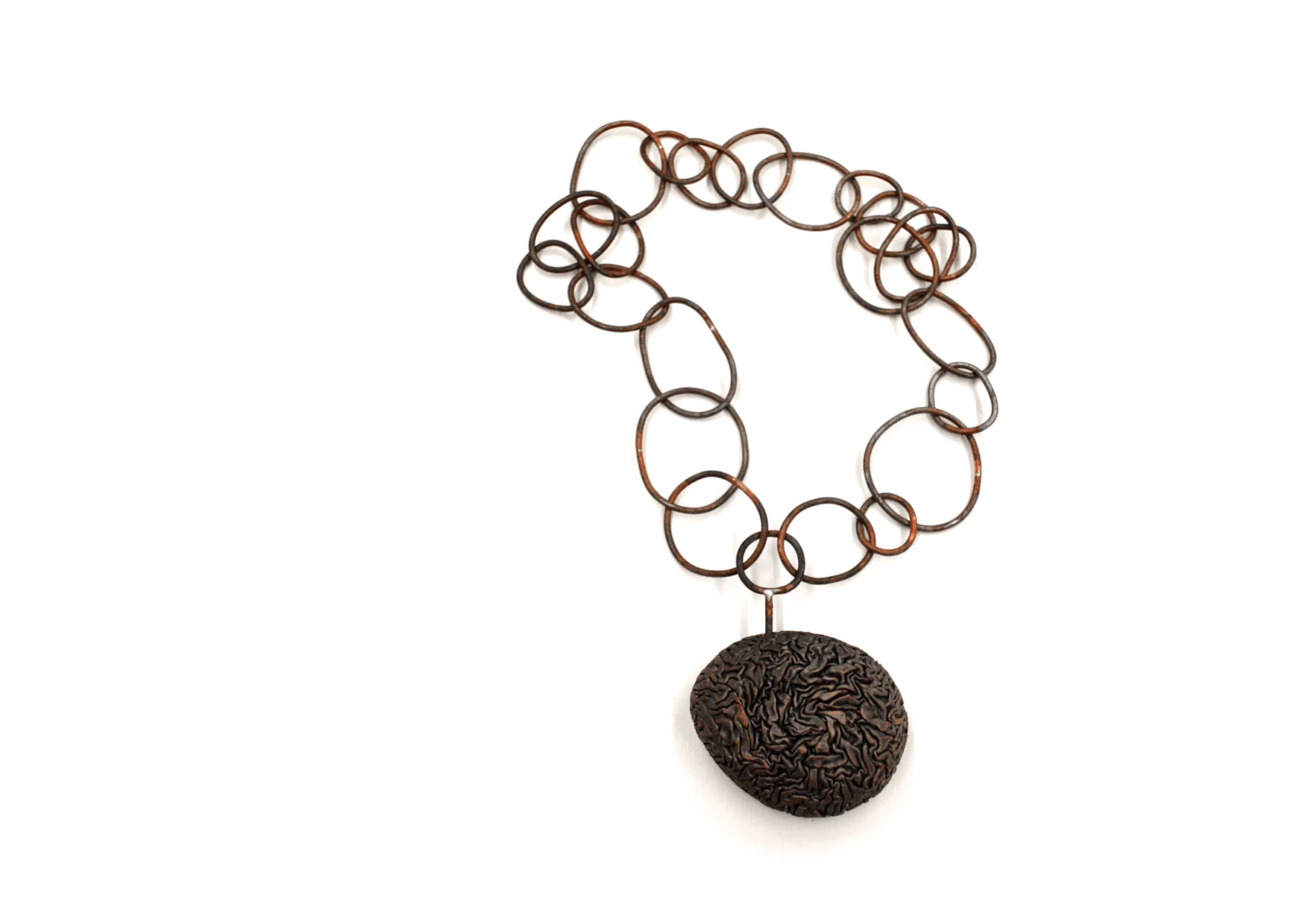 stone , necklace, copper, 9x8 cm, 2010
