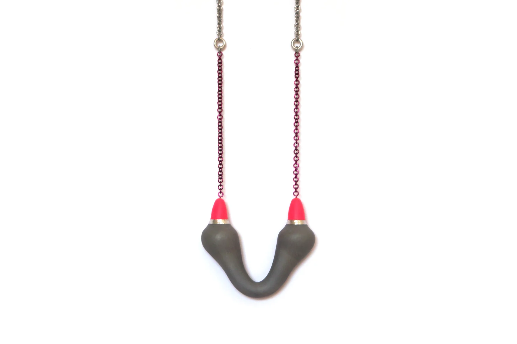 ovo XIV, necklace, plastic, aluminium, steel, 2014
