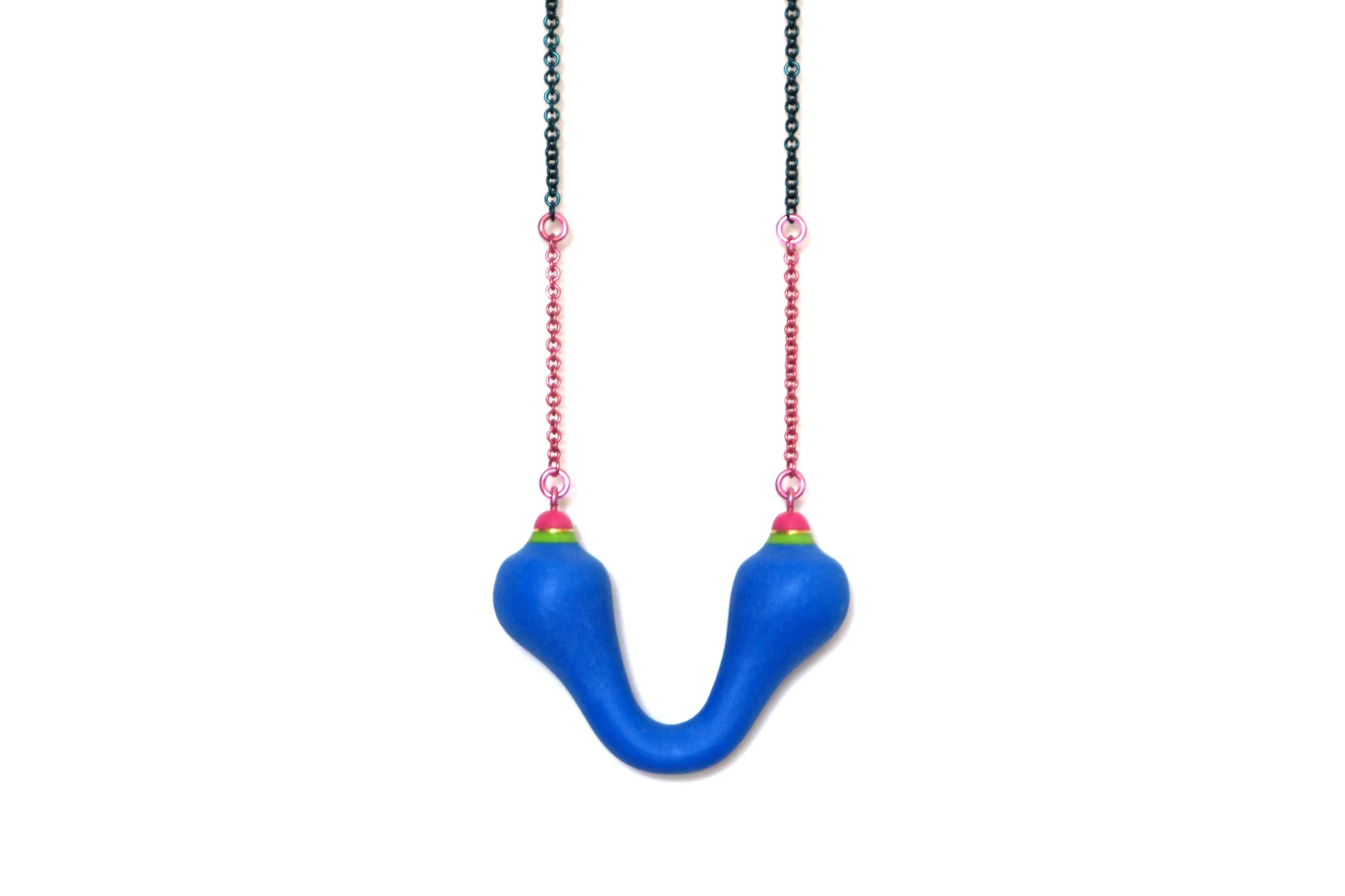 ovo XV, necklace, plastic, aluminium, brass, 2014