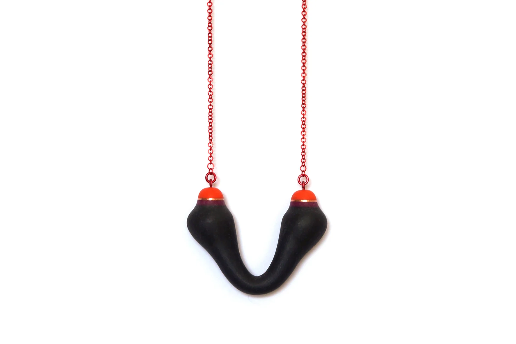 ovo XVII, necklace, plastic, aluminium, copper, 2014