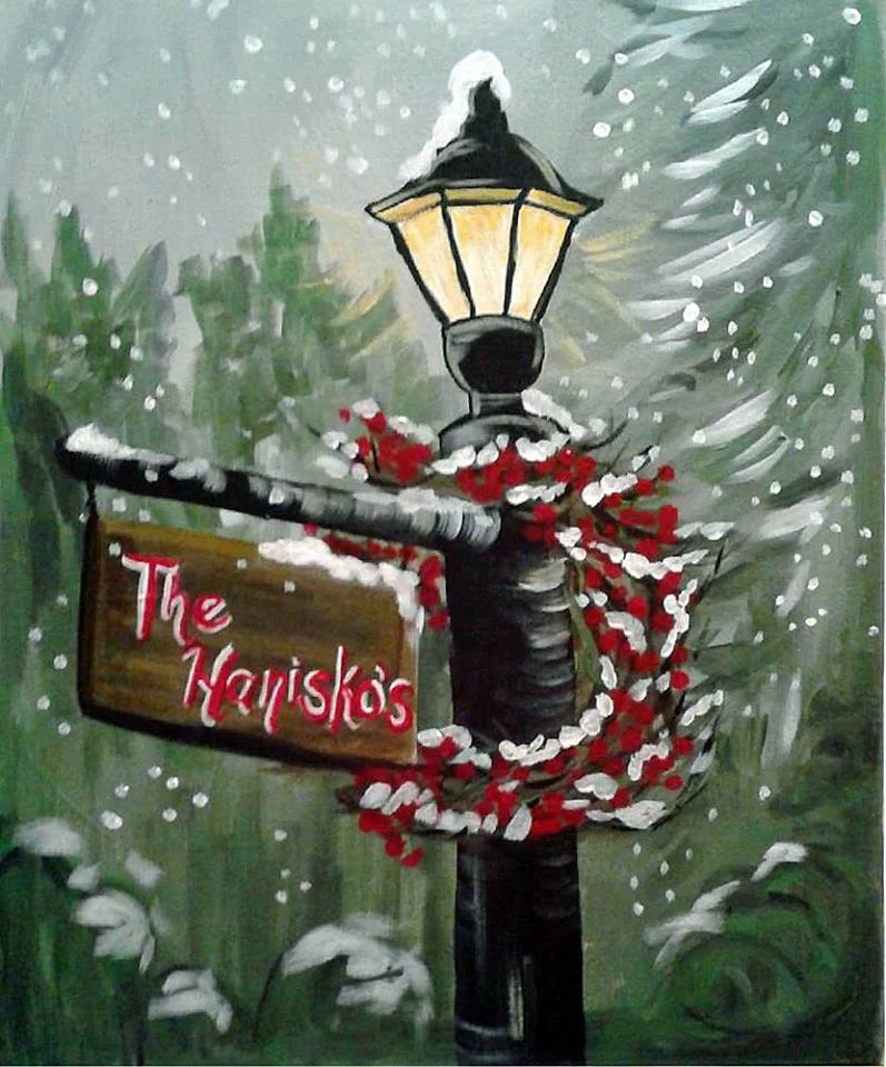 "Custom Lampost" Painting Party with aMuse Uncorked